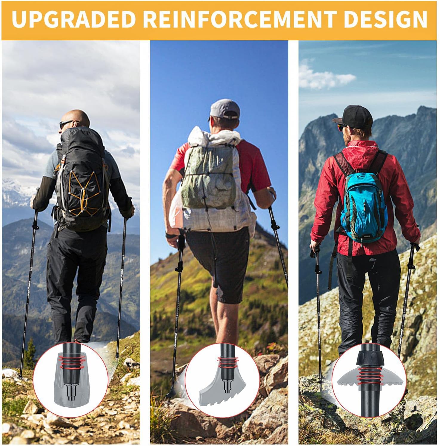 Thumbnail 5 de COVACURE Walking Poles 2-pack collapsible hiking sticks