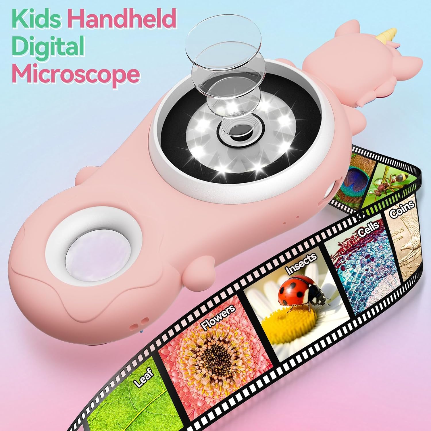 Detalle 2 de 500x Microscopio digitale portatile 500x per bambini