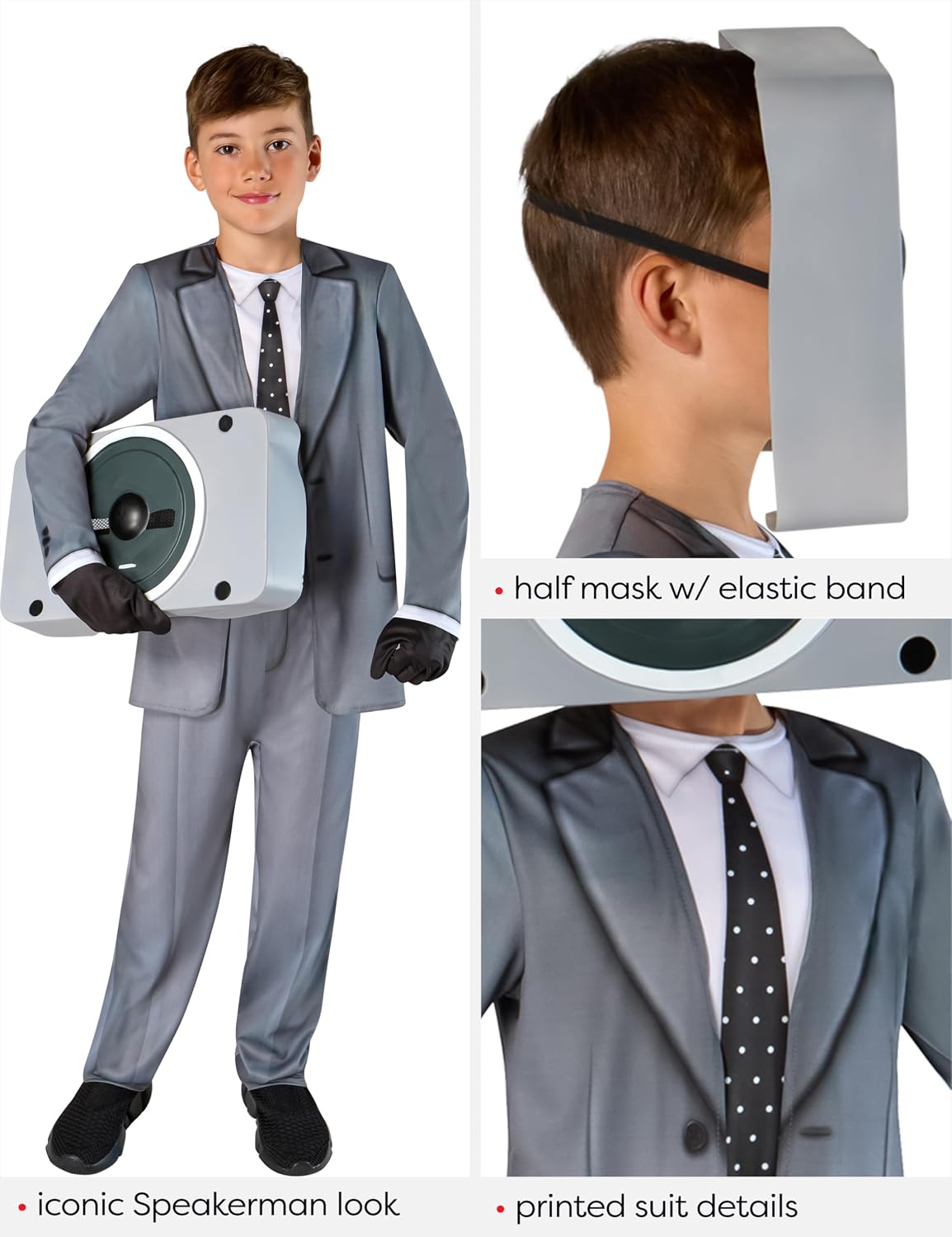 Thumbnail 4 de Rubies Skibidi Toilet Speakerman Costume for Kids, Size Small (6/7)