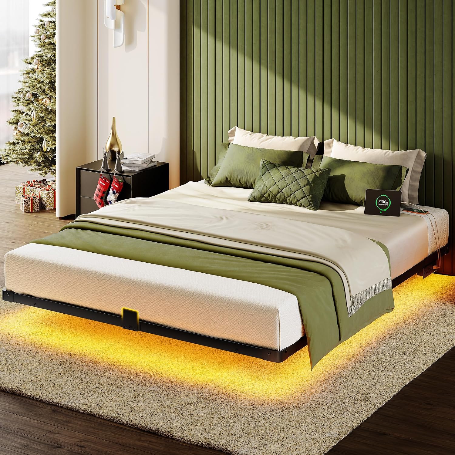 Detalle de MORICAD Floating Bed Frame, Full Size