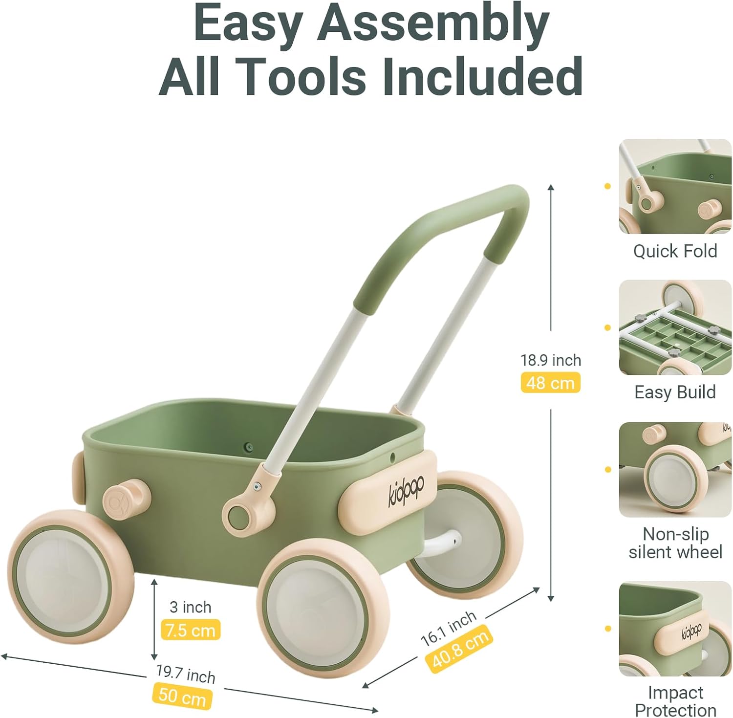 Thumbnail 1 de Kidpop PULA push pull walker wagon 15 kg