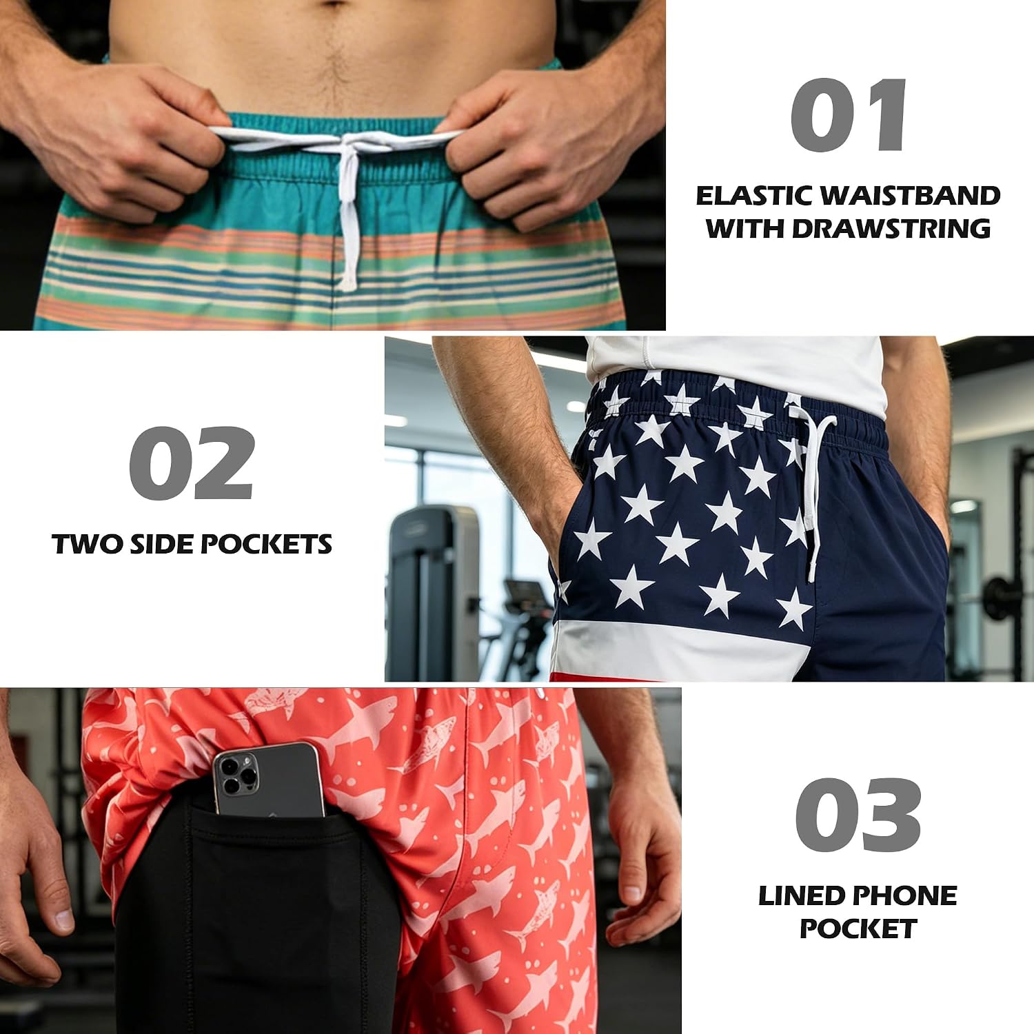 Thumbnail 3 de HomDesk Men's Swim Trunks Polyester