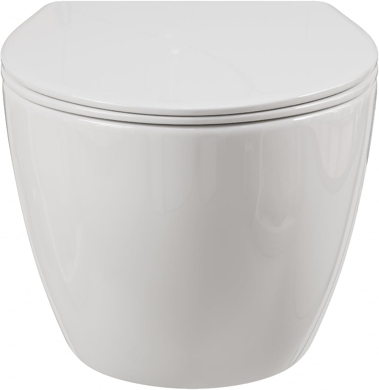 Detalle 2 de HOROW Wand-WC D‑Form 52 cm, abnehmbarer Sitz und Absenkung 🚽