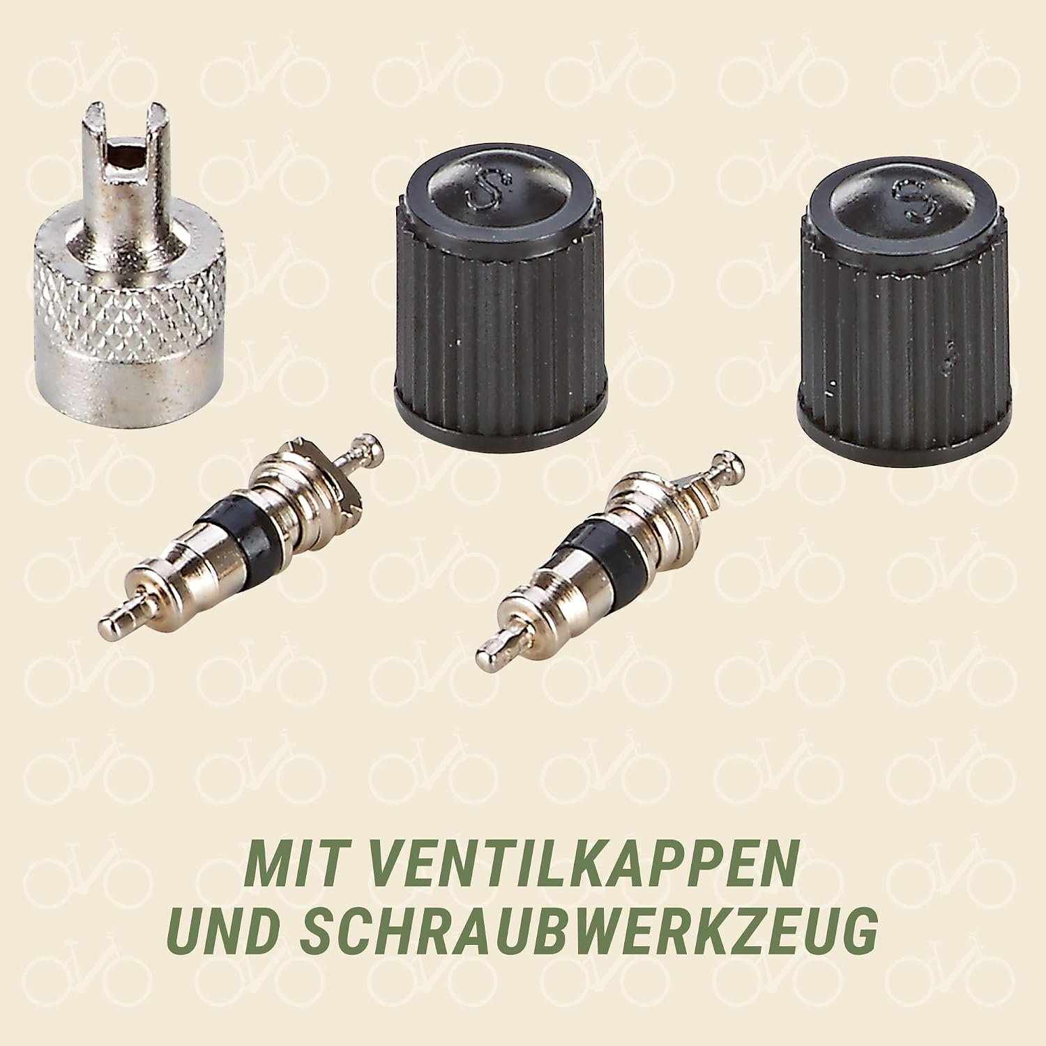 Detalle 1 de Prophete 2077788 – Kit valvola, 2 Pezzi: Valvole Schrader/Auto con accessori