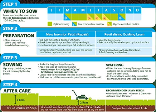 Thumbnail 2 de Gro-Sure Aqua Gel Coated Smart Grass Lawn Seed, 80 m2 (3.2 kg) – Blue/Green