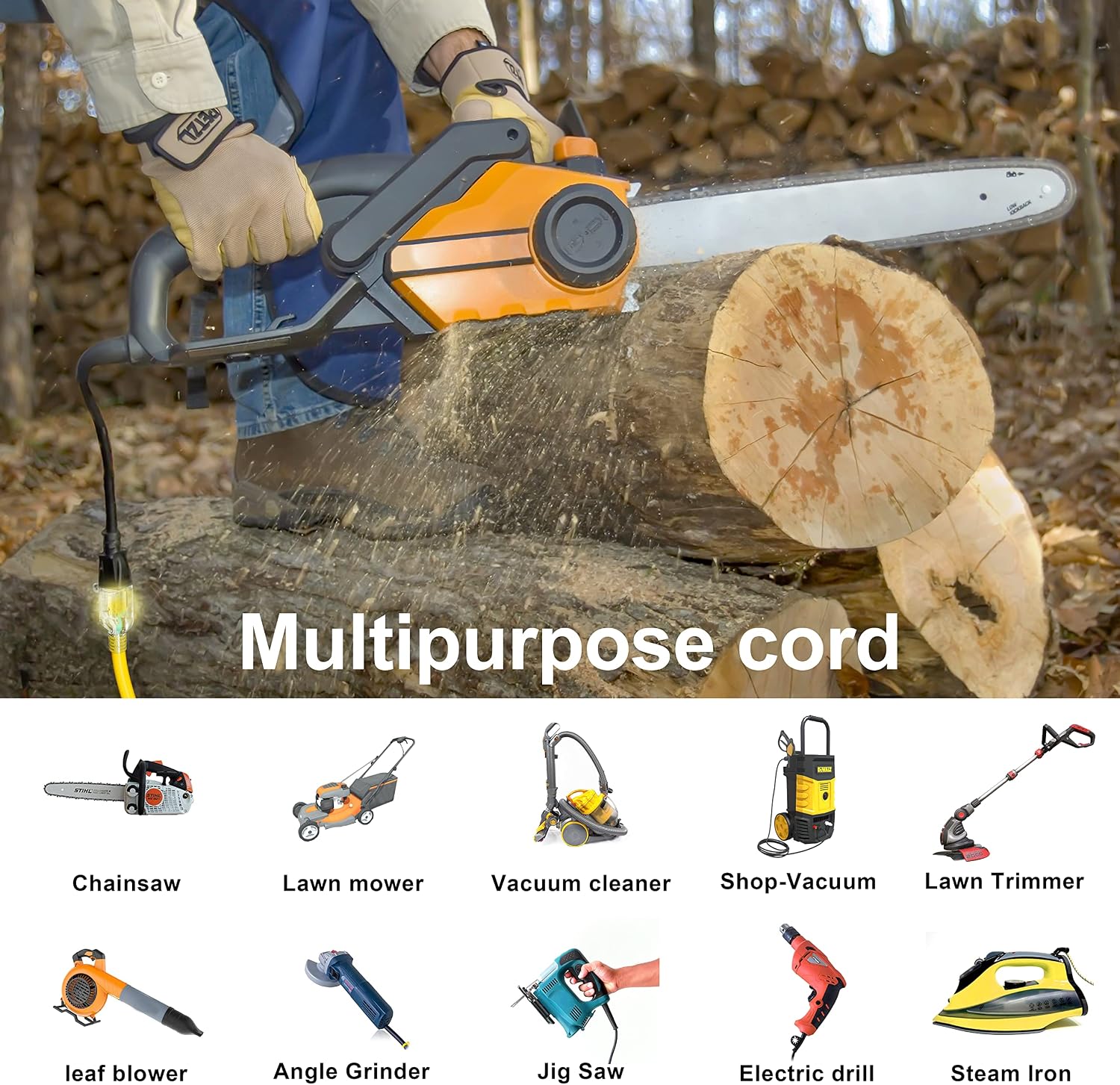 Thumbnail 6 de HUANCHAIN Outdoor Extension Cord, 25 ft