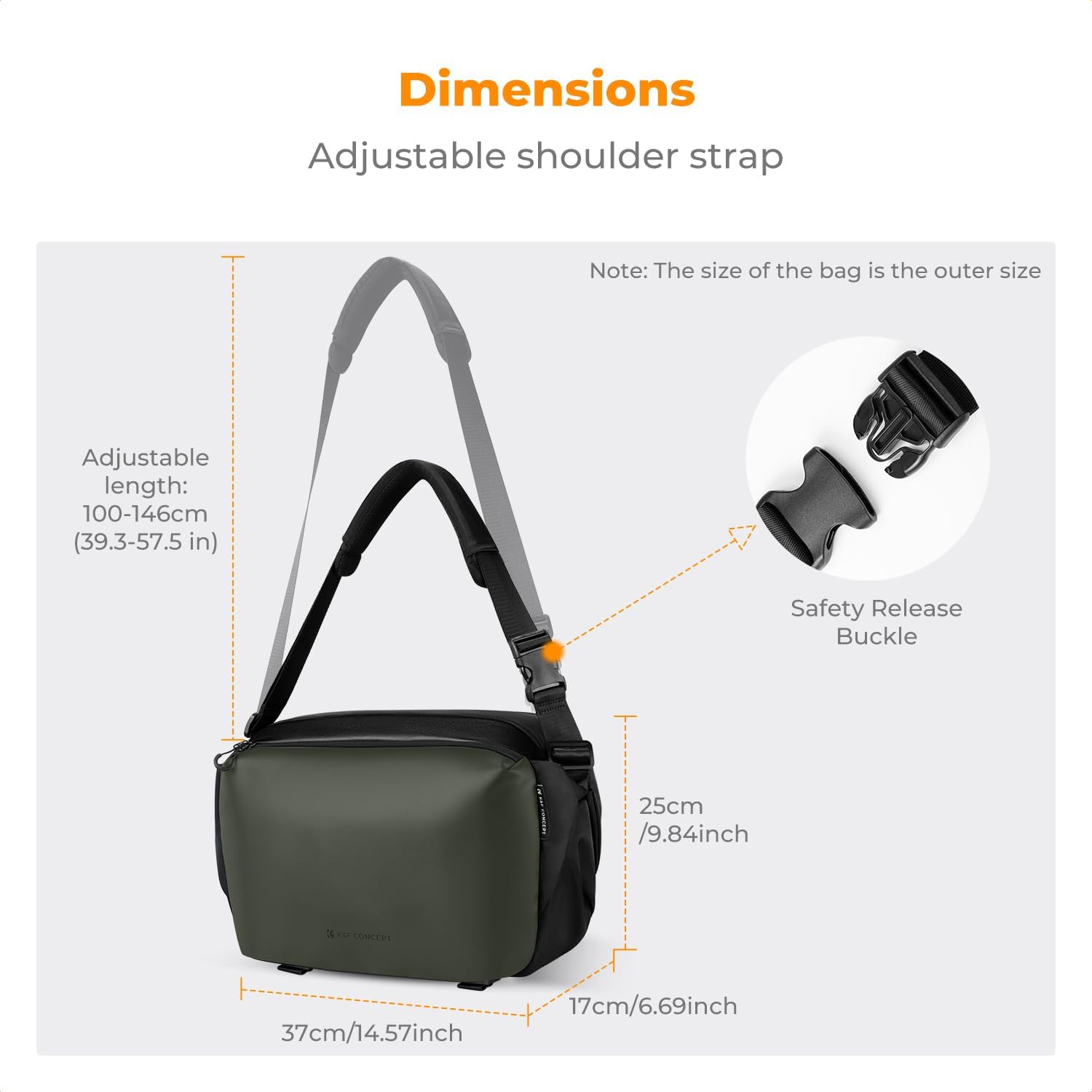 Thumbnail 4 de K&F CONCEPT Camera Sling Bag for DSLR and Lenses