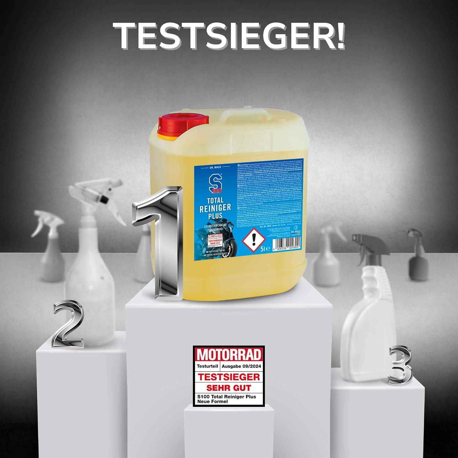 Detalle de Dr. Wack S100 Total Reiniger Plus 5 Liter – Effektiver Gel-Reiniger für Motorradpflege