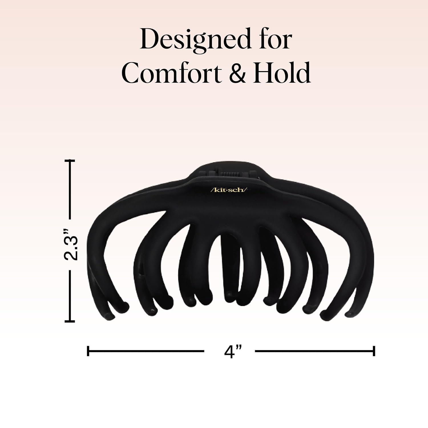 Thumbnail 4 de Kitsch Octopus Hair Clips - Large Claw Clips for Thick Hair (2 Pack) in Black & Tortoise