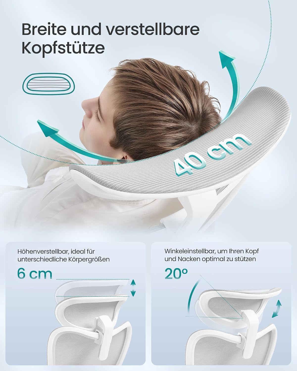 Thumbnail 6 de SONGMICS Bürostuhl ergonomisch 150 kg Belastung
