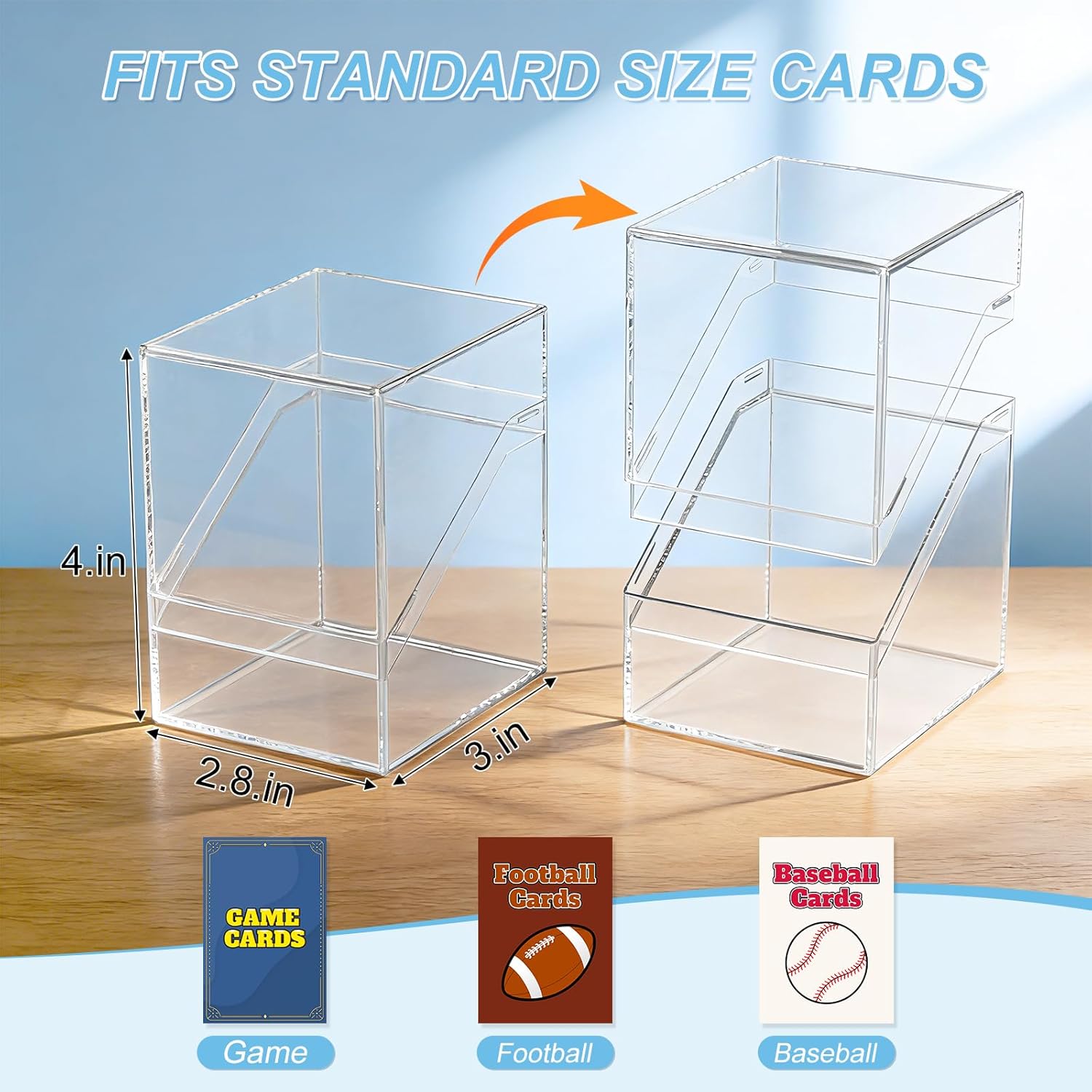 Detalle 2 de Mlikero Card Deck Cases 100+ Card Storage Box