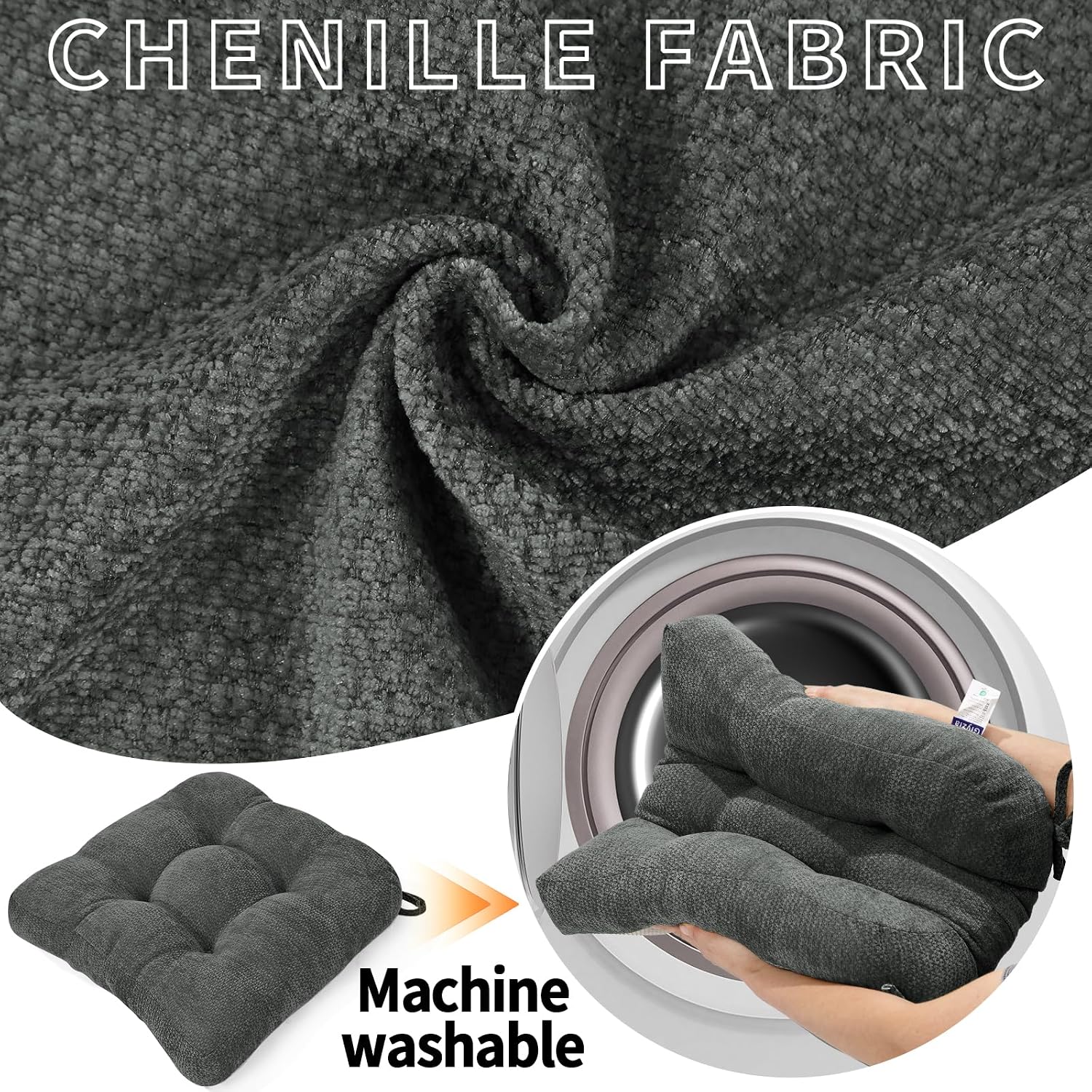 Detalle de Glyzia Rocking Chair Cushion Set, Chenille