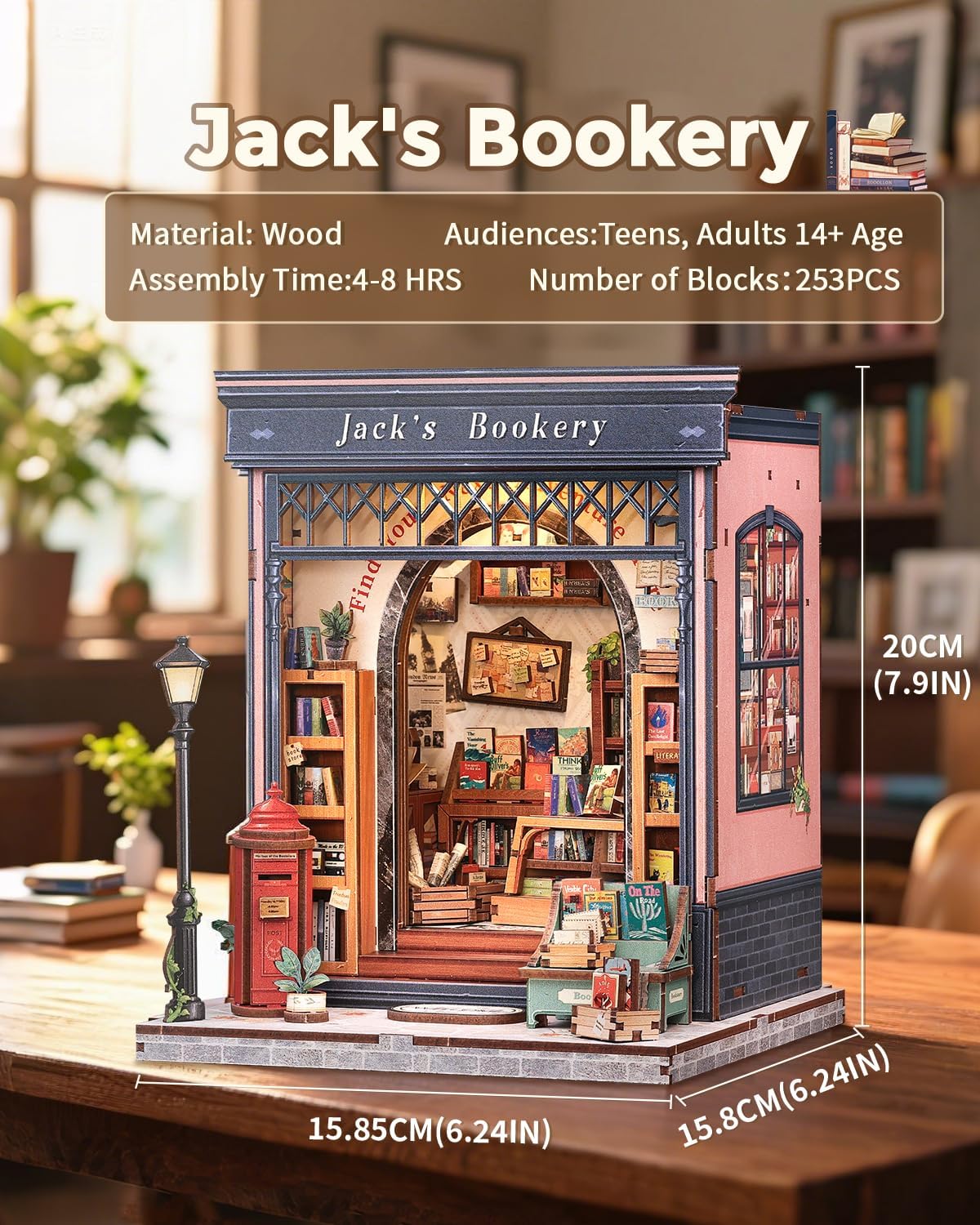 Thumbnail 1 de CUTEBEE Book Nook Kit Casa DIY 3D LED