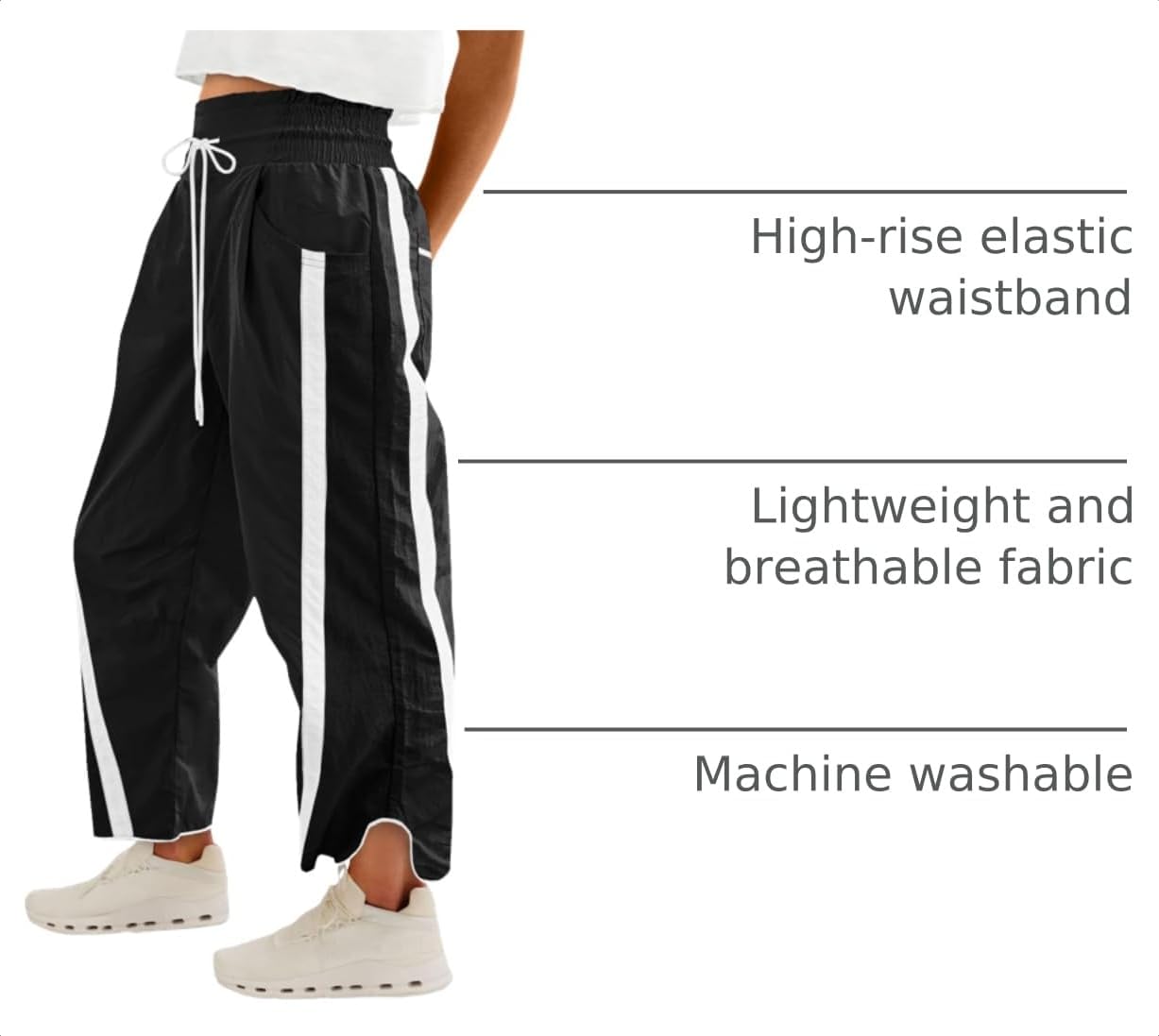 Detalle 2 de Fisoew wide leg sweatpants for women