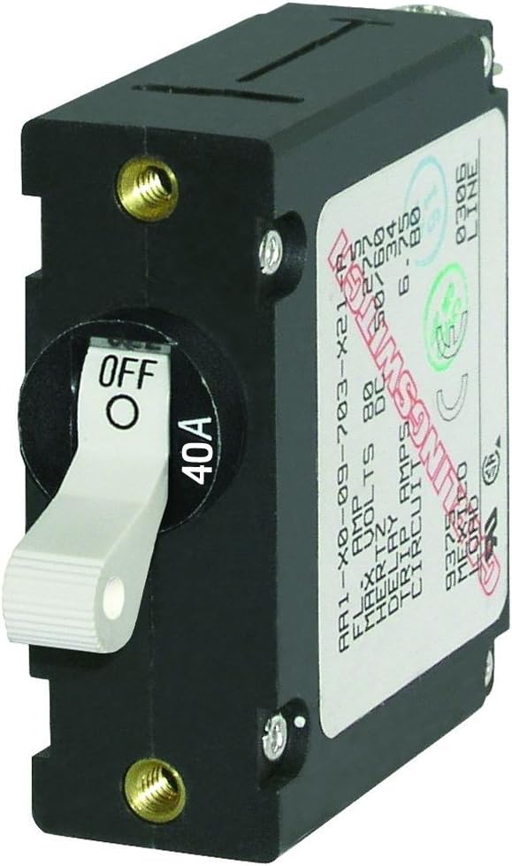 Detalle 2 de Blue Sea Systems Seria A jednobiegunowy wyłącznik obwodu 5 A, 24 V