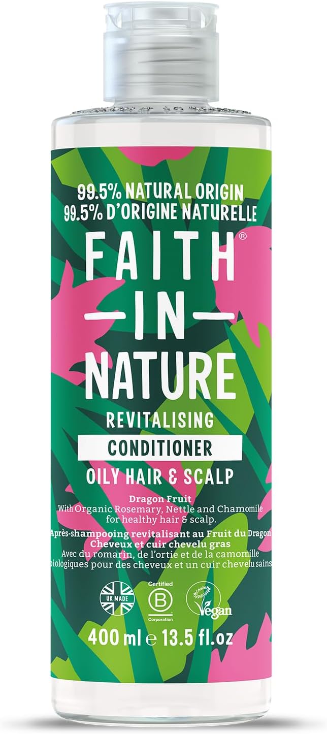 Faith In Nature Balsamo Naturale al Dragon Fruit 400 ml – per capelli e cuoio capelluto grassi, vegano e cruelty-free