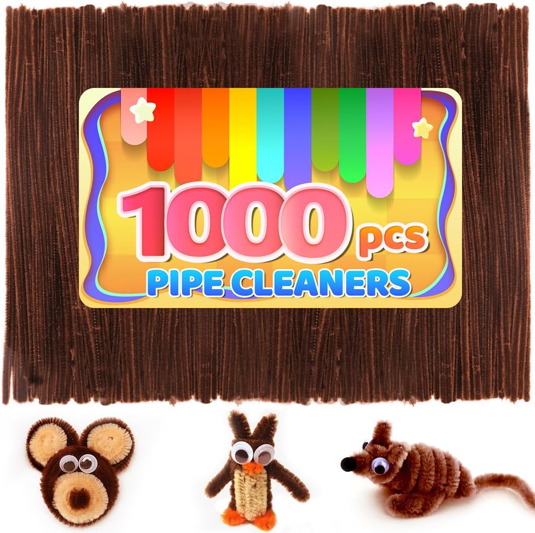 Thumbnail 6 de 200pcs 20 Colors Pipe Cleaners for Crafts