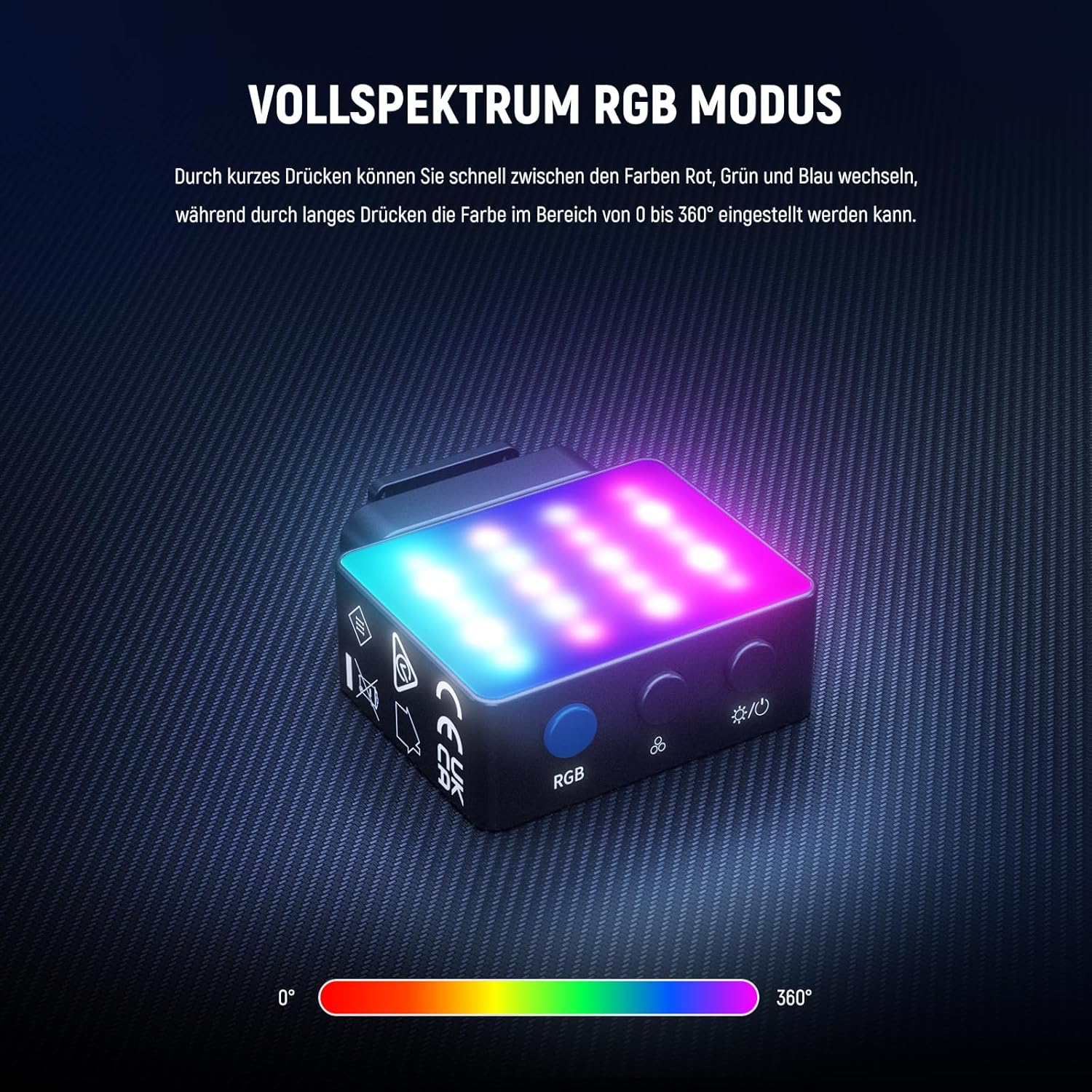 Detalle de NEEWER Basics Magnetisches RGB Licht 1,5 W