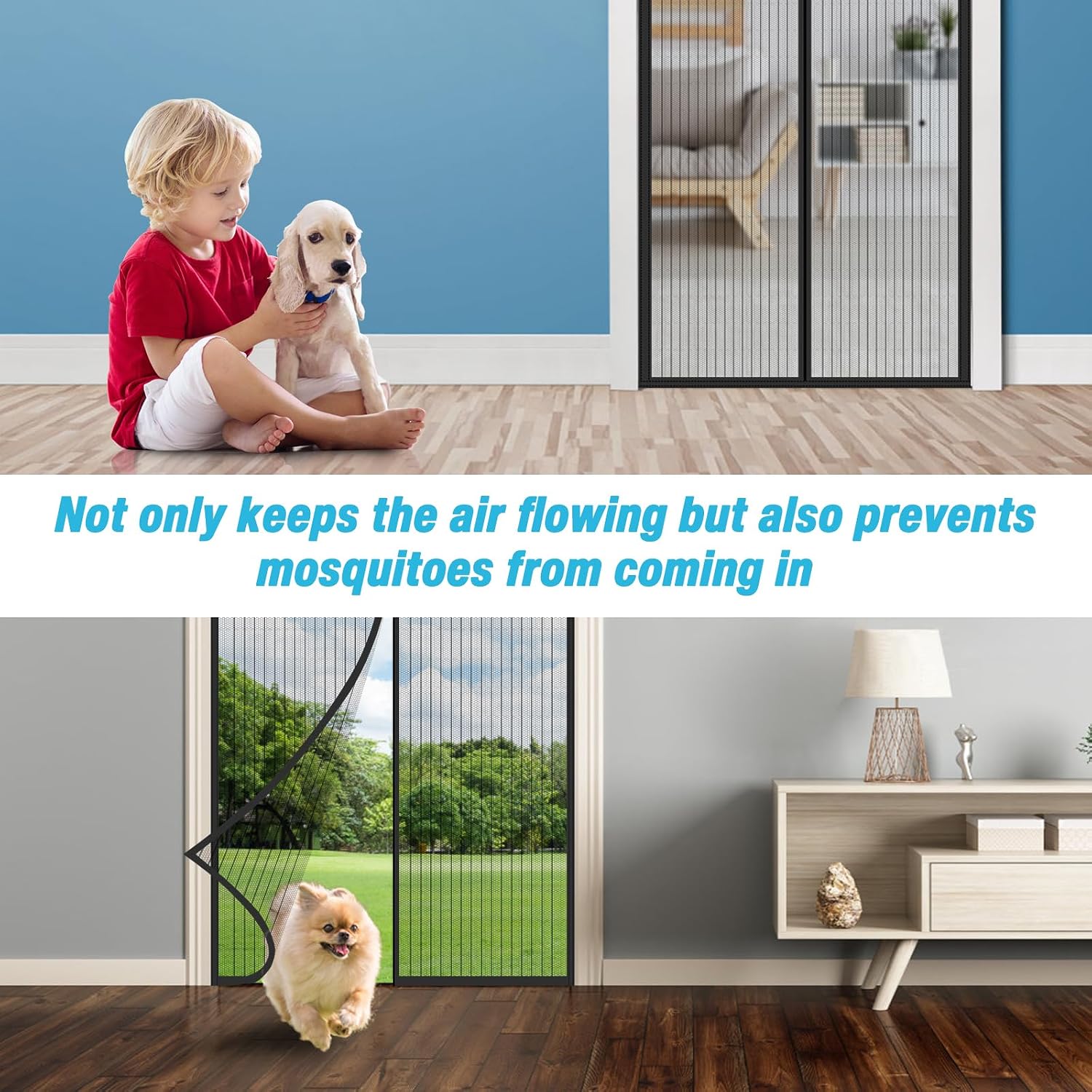 Detalle 2 de aonova Fly Screen Door: Hands‑Free Insect Protection with Powerful Magnets