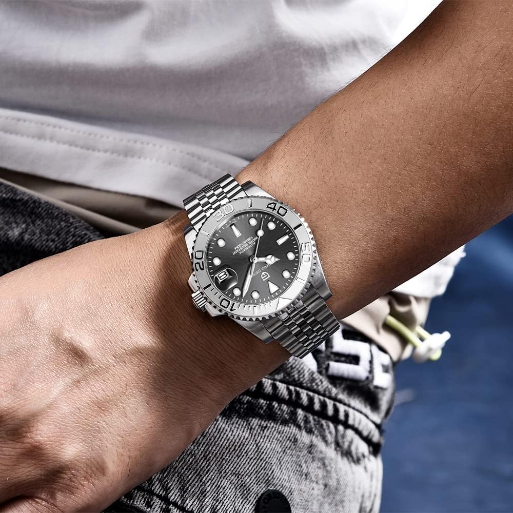Detalle 2 de Pagani Design Orologio Uomo Automatico NH35 40 mm: stile classico e robustezza 100M