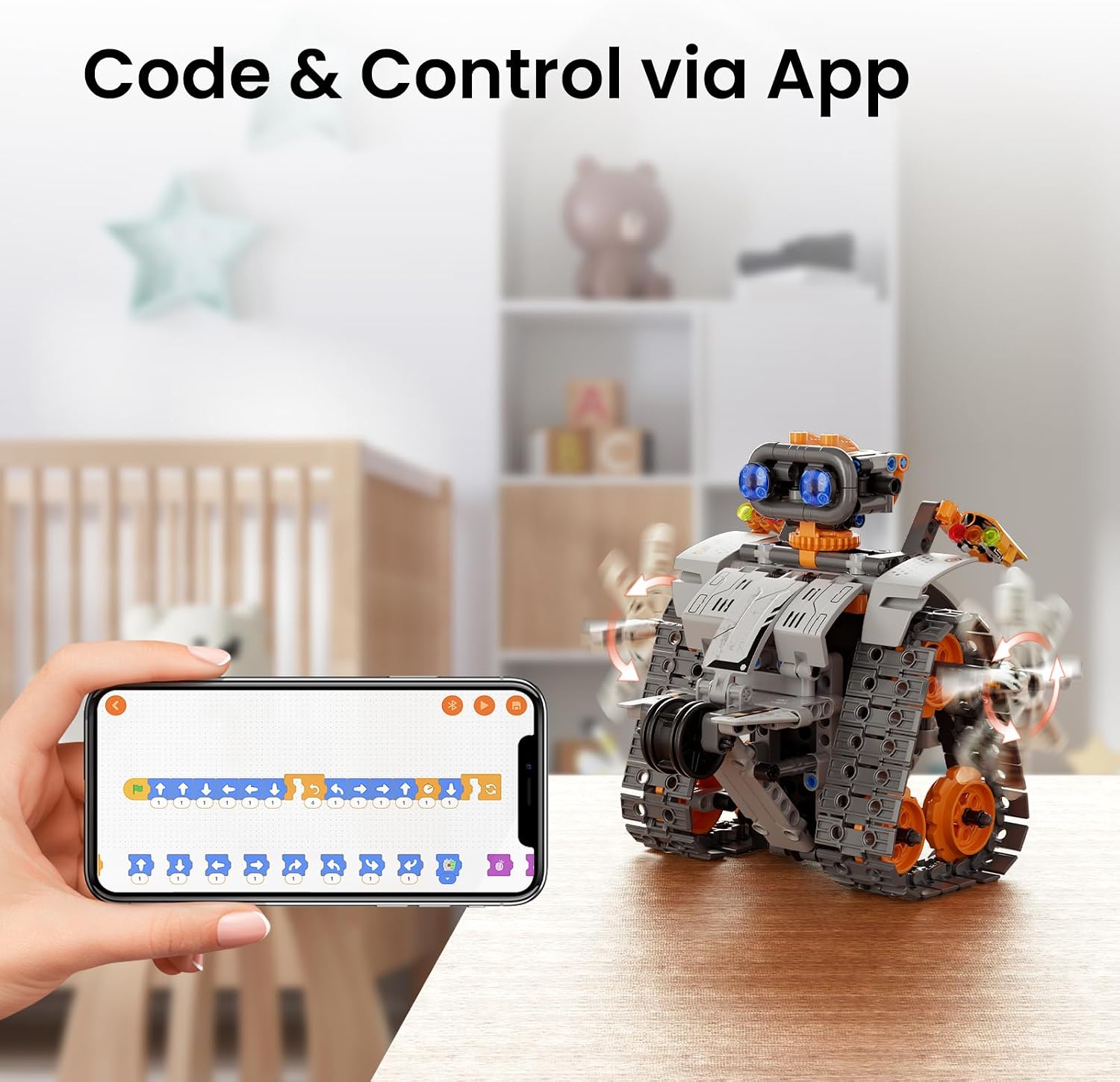 Thumbnail 2 de Sillbird 5-in-1 STEM Robot Building Kit for Ages 8–13: Remote & App‑Controlled Programmable Engineering Robot with 488 Pieces