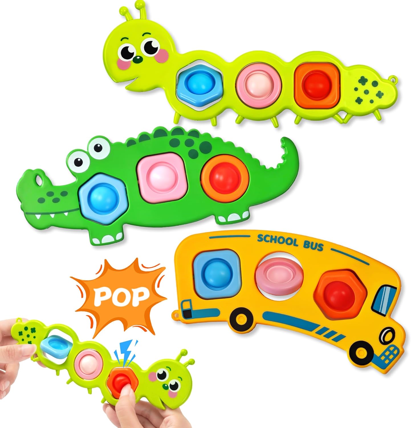 Detalle de Easter Basket 3PC Fidget Popper Toys