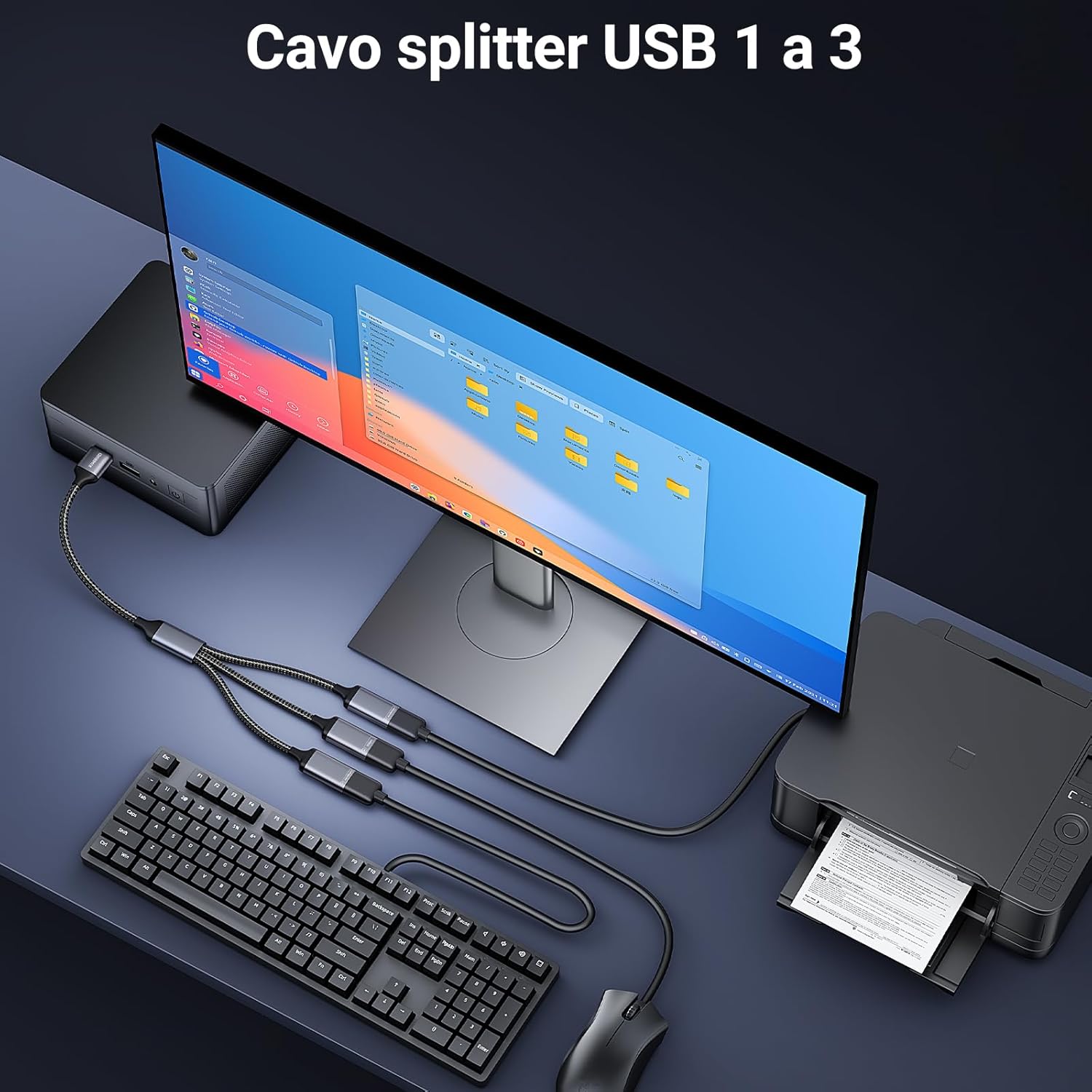 Thumbnail 4 de Sdoppiatore USB 3.0 3 in1: espansione veloce e versatile per PC, console e TV