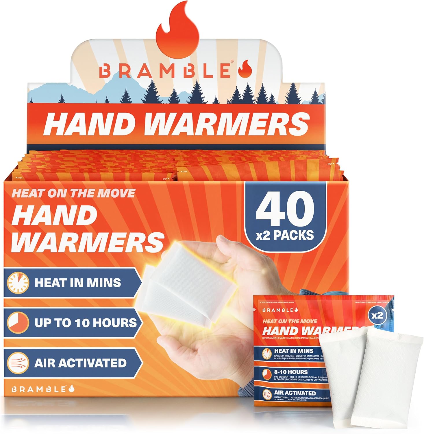 Detalle de Bramble S0293 Disposable Hand Warmers, Air-Activated 40-Pair Pack