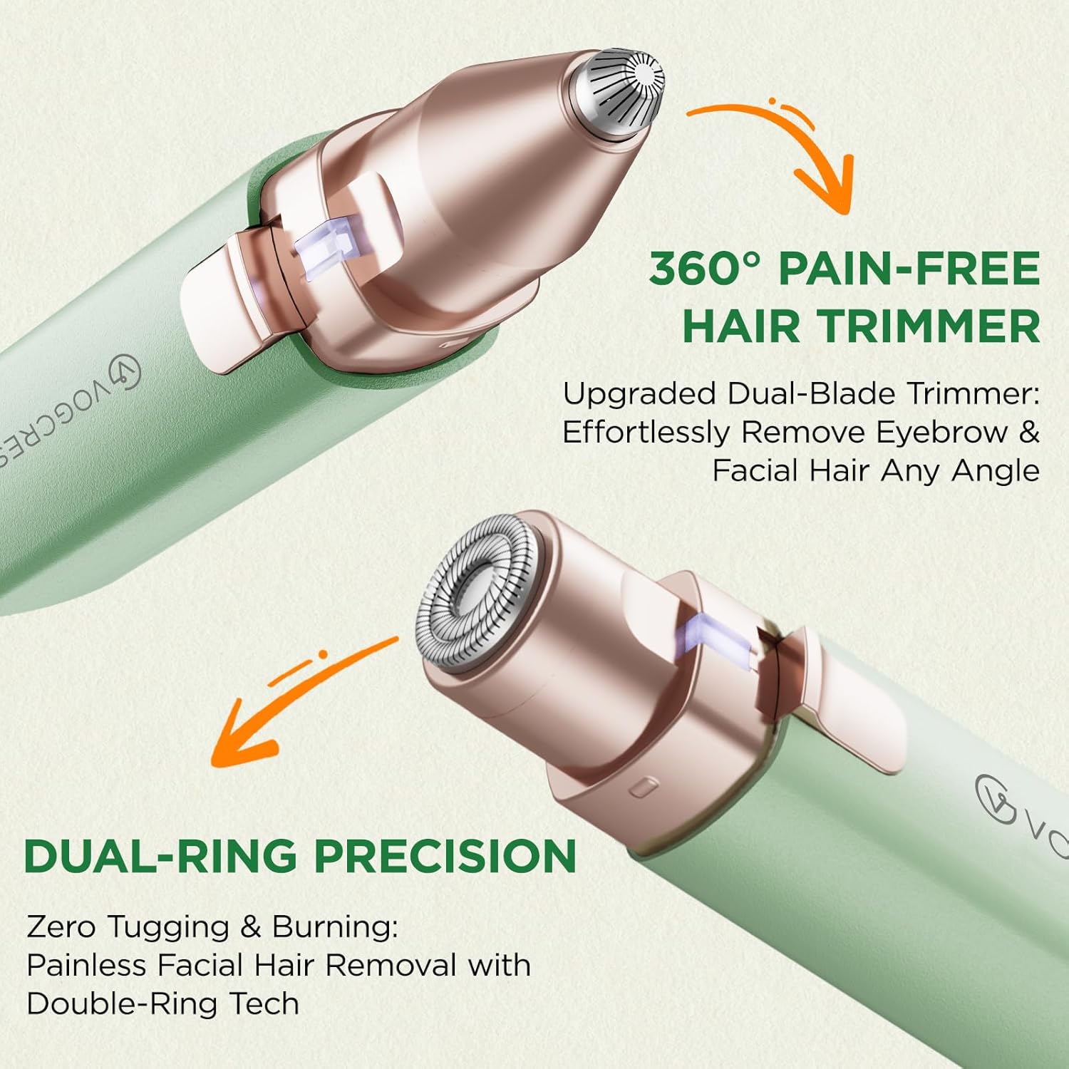 Thumbnail 2 de Portable Eyebrow Trimmer & Facial Hair Remover for Women (2 in 1) – Rechargeable with LED Light