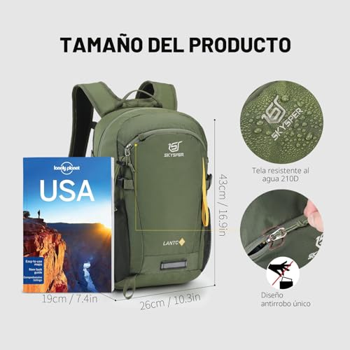 Detalle de SKYSPER 20L: Mochila de senderismo ultraligera y resistente para aventura al aire libre