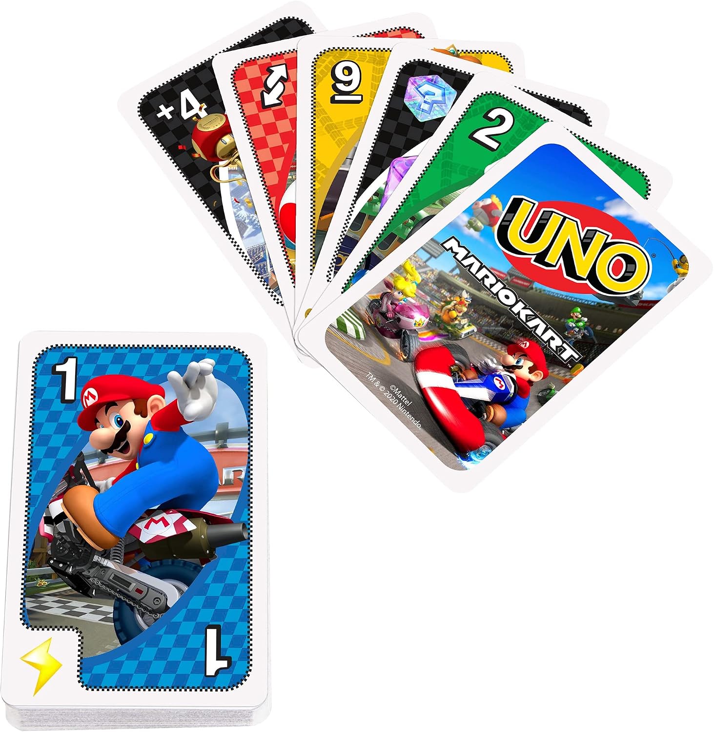 Detalle de マテルゲーム UNO マリオカート カードゲーム GWM70 2~10人用・7歳から