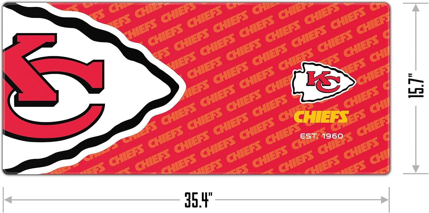 Thumbnail 1 de YouTheFan NFL Kansas City Chiefs Logo Series Desk Pad, 89.9 x 39.9 cm