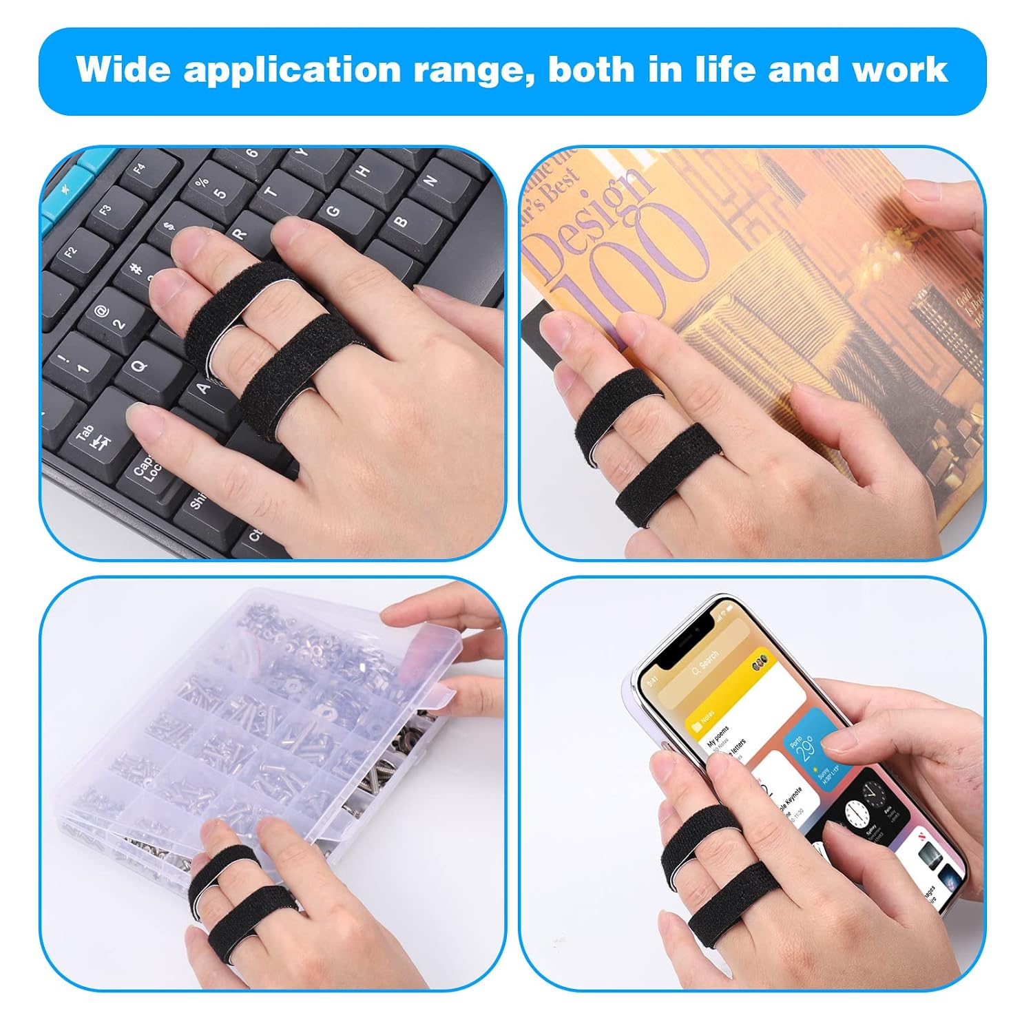 Thumbnail 1 de Hejo Finger Schiene-10 fingerskenor – 10 justerbara fingerbandage