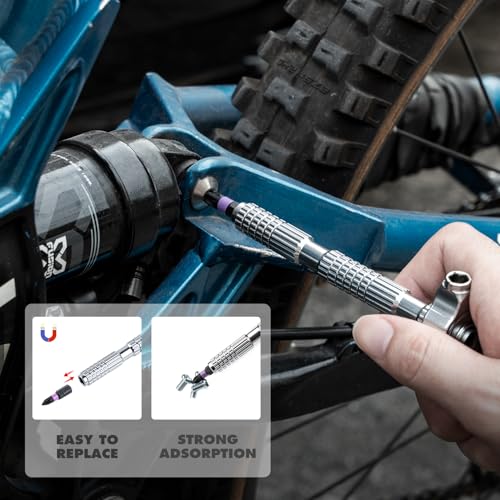 Detalle de VMAN Ratschen Schraubendreher Set 40 in 1 – magnetisch, S2-Stahlbits, vielseitig für Möbelmontage und Präzisionsreparaturen