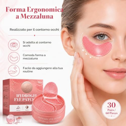 Detalle de Linduray Skincare Patch occhi per occhiaie e borse, maschera quotidiana
