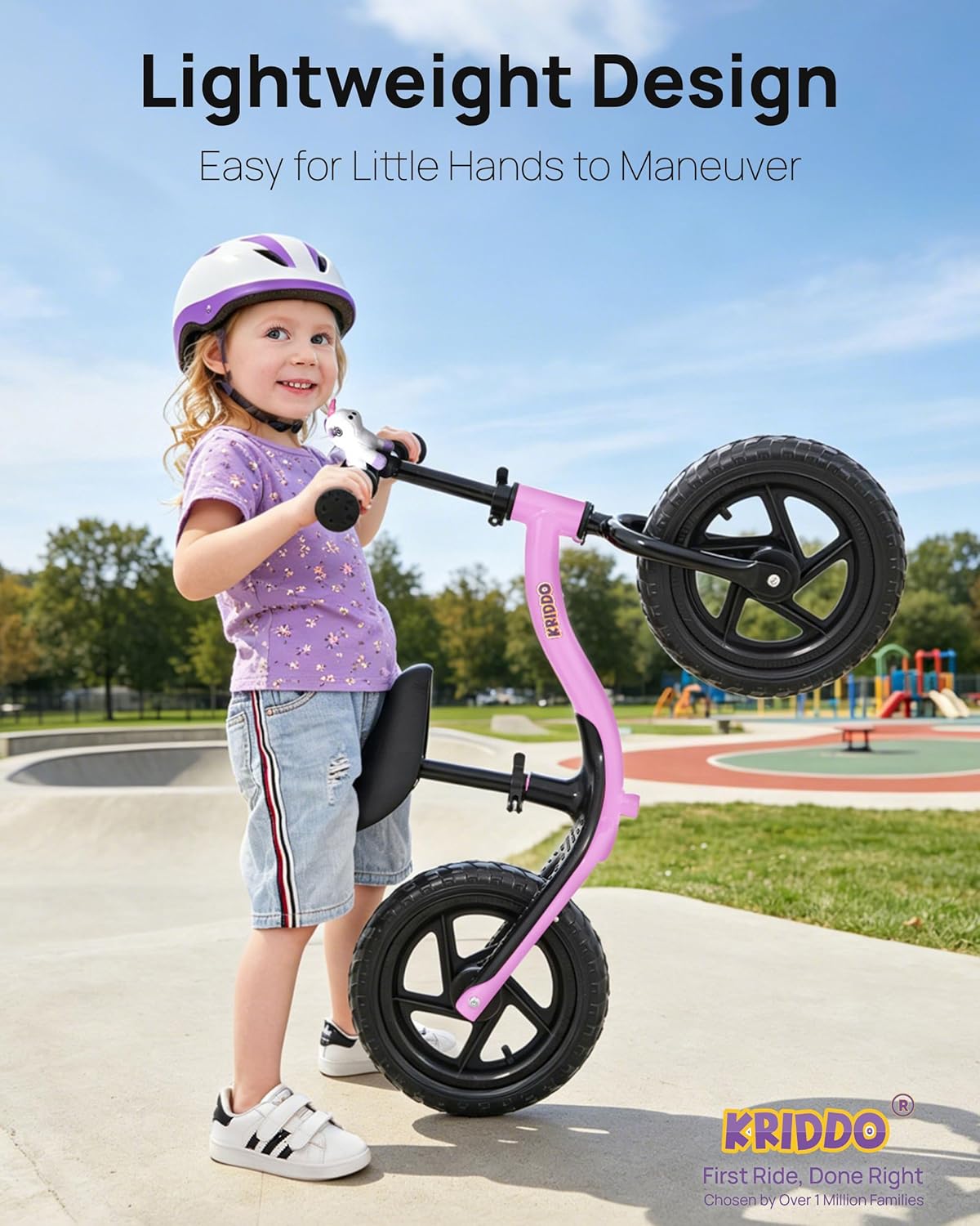 Thumbnail 6 de KRIDDO Toddler Balance Bike (24 Months to 5 Years) with Limited Steering and Training Footrest
