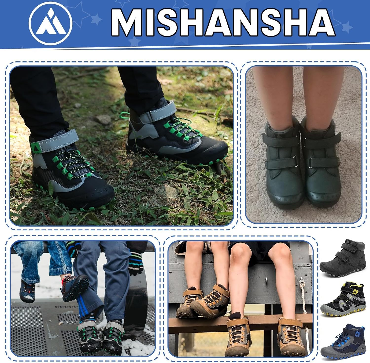 Thumbnail 1 de Mishansha Kinder Wanderschuhe Trekkingschuhe – rutschfest, atmungsaktiv und einfach anzuziehen