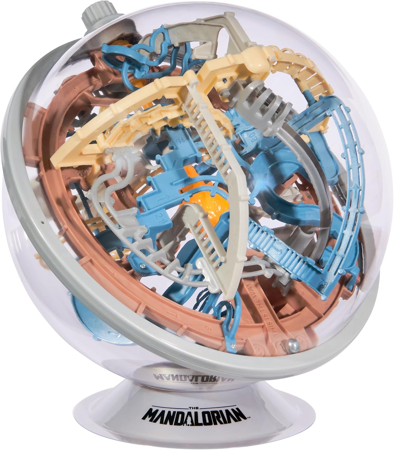 Detalle de Perplexus Star Wars – The Mandalorian, labirinto 3D con 80 ostacoli galattici e manopola interattiva