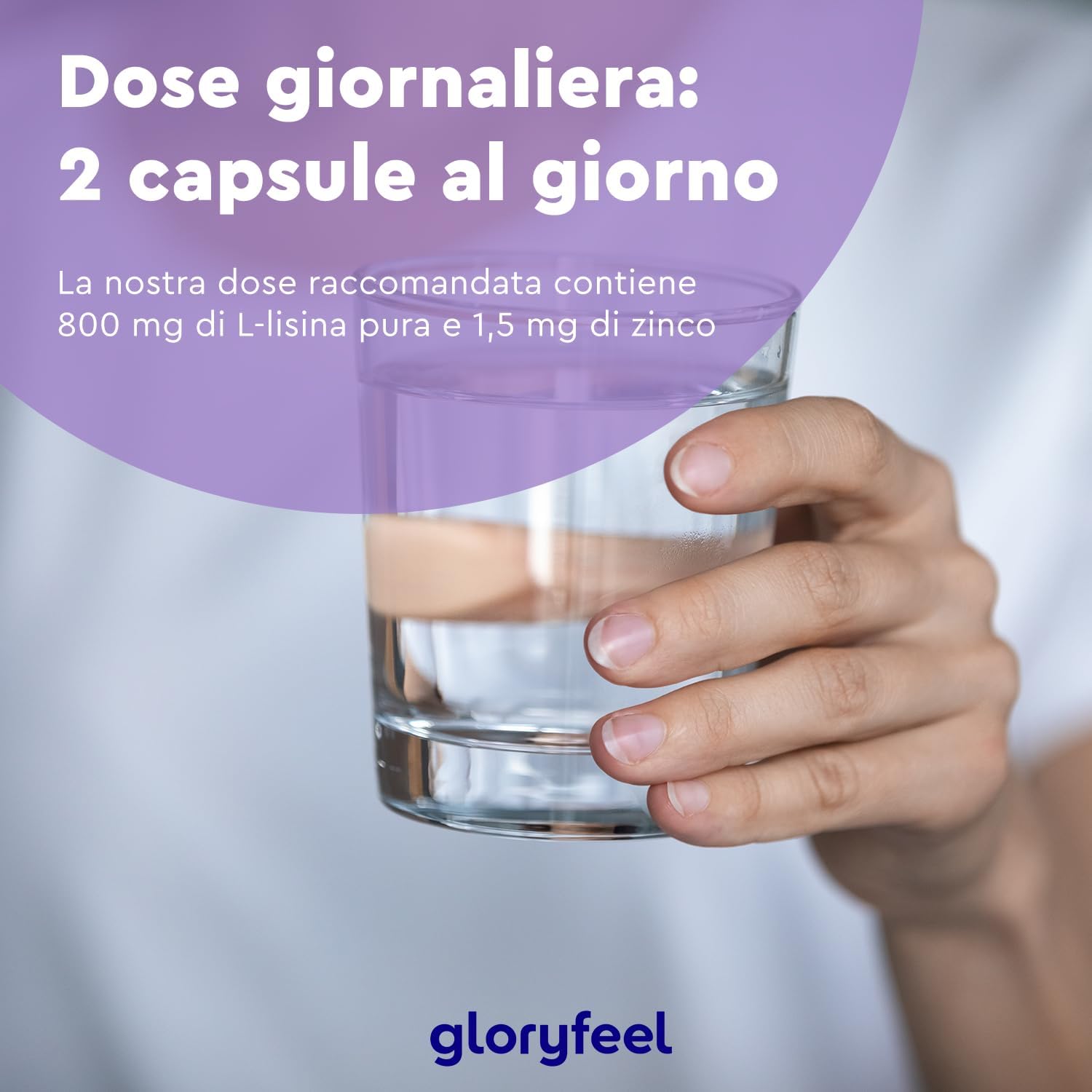 Thumbnail 5 de Gloryfeel L-Lisina 1000 mg + Zinco 1,5 mg, 400 Capsule: Alto Dosaggio Vegano da Fermentazione Vegetale