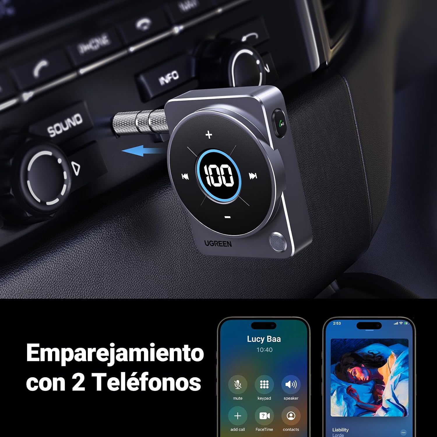 Thumbnail 5 de UGREEN AUX Bluetooth 5.4 Receptor 3.5mm