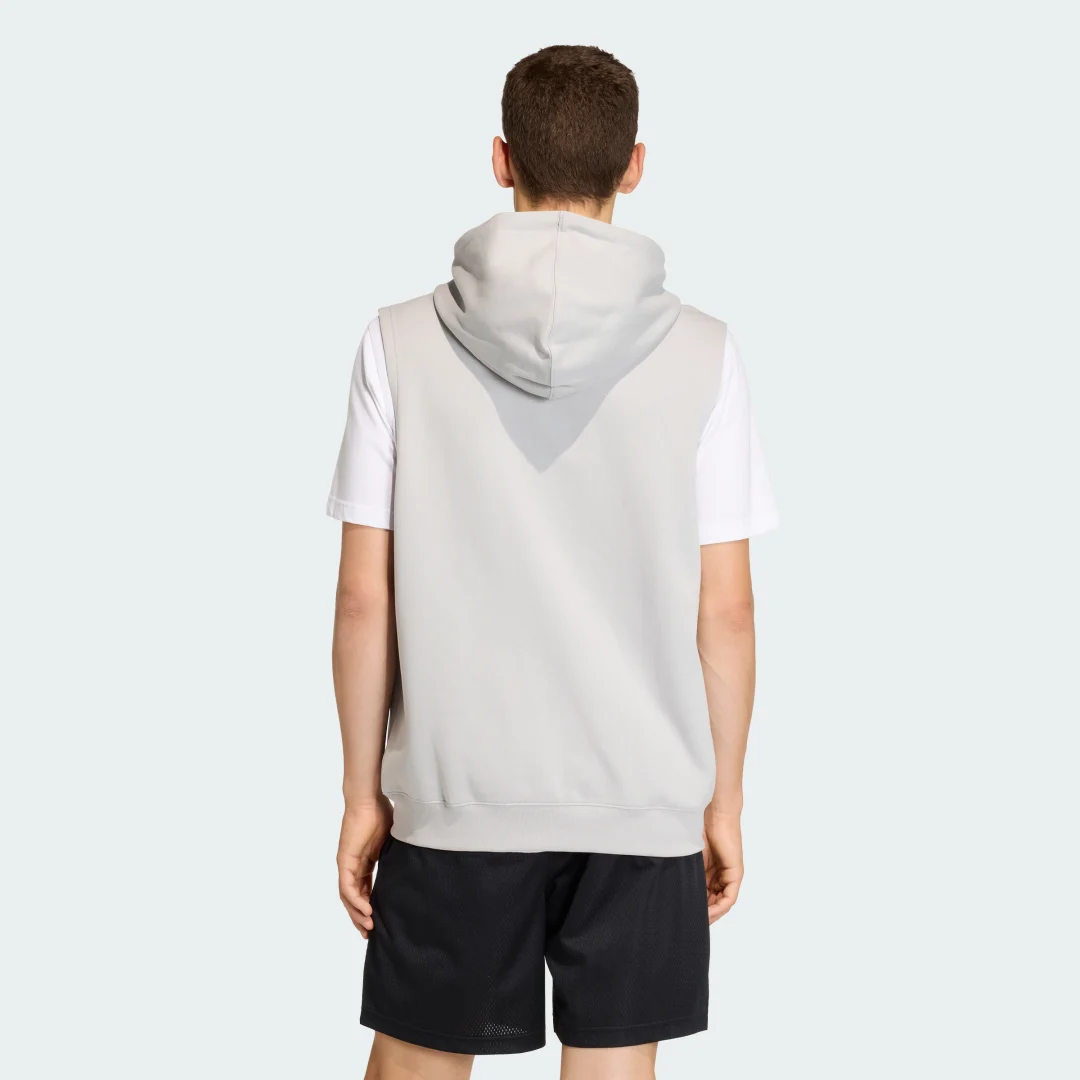 Thumbnail 1 de Sudadera con capucha sin mangas adidas Trefoil Essentials en gris