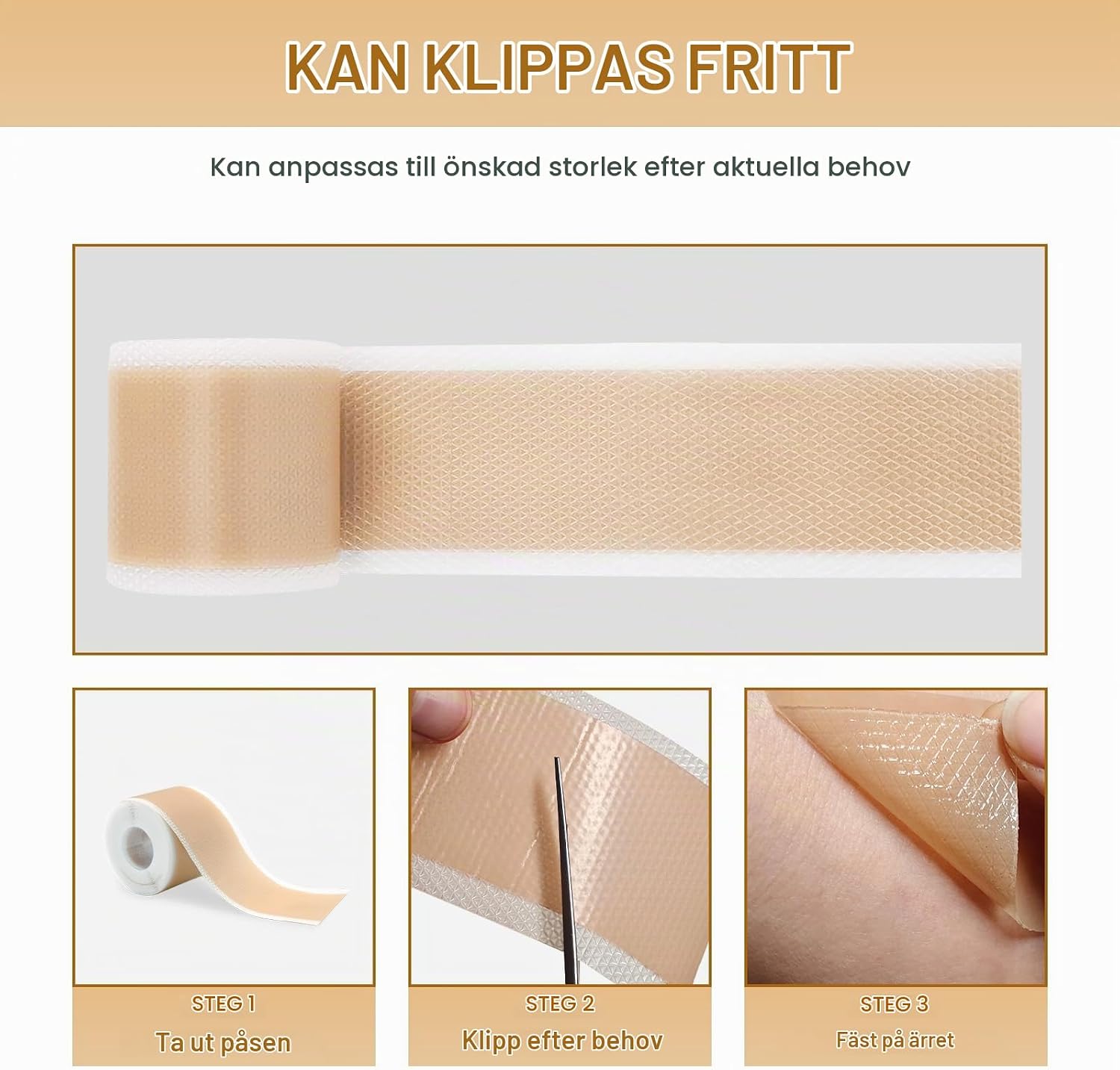 Detalle 2 de GTAGKOMMEN silikonärrtejp 4 cm x 300 cm – tvättbar och återanvändbar