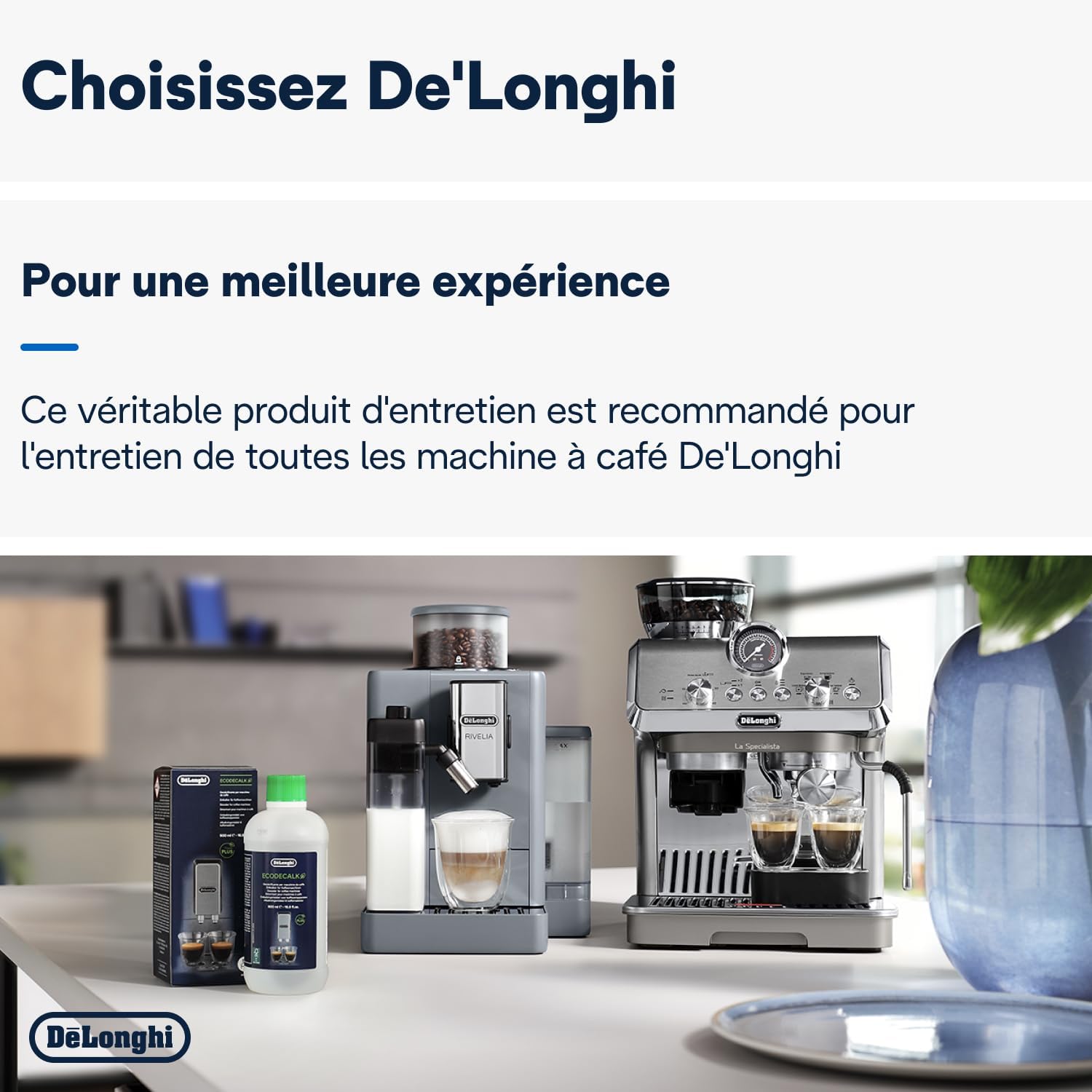 Thumbnail 5 de De'Longhi EcoDecalk Détartrant DLSC500 – 5 doses, 500 ml: entretien écologique pour votre machine à café