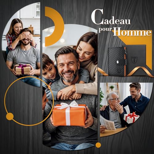 Thumbnail 6 de TENBST Portefeuille Homme — Portefeuille RFID anti‑intrusion avec design pop‑up et porte‑monnaie séparé