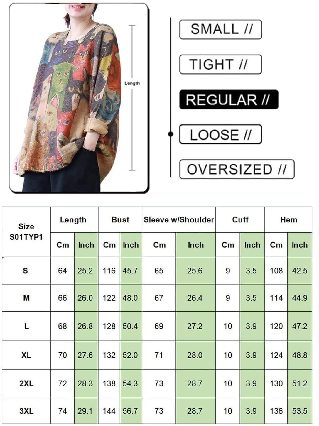 Detalle de YESNO S01CA Women’s Oversized Knit Pullover Sweater, Crewneck Wool Blend