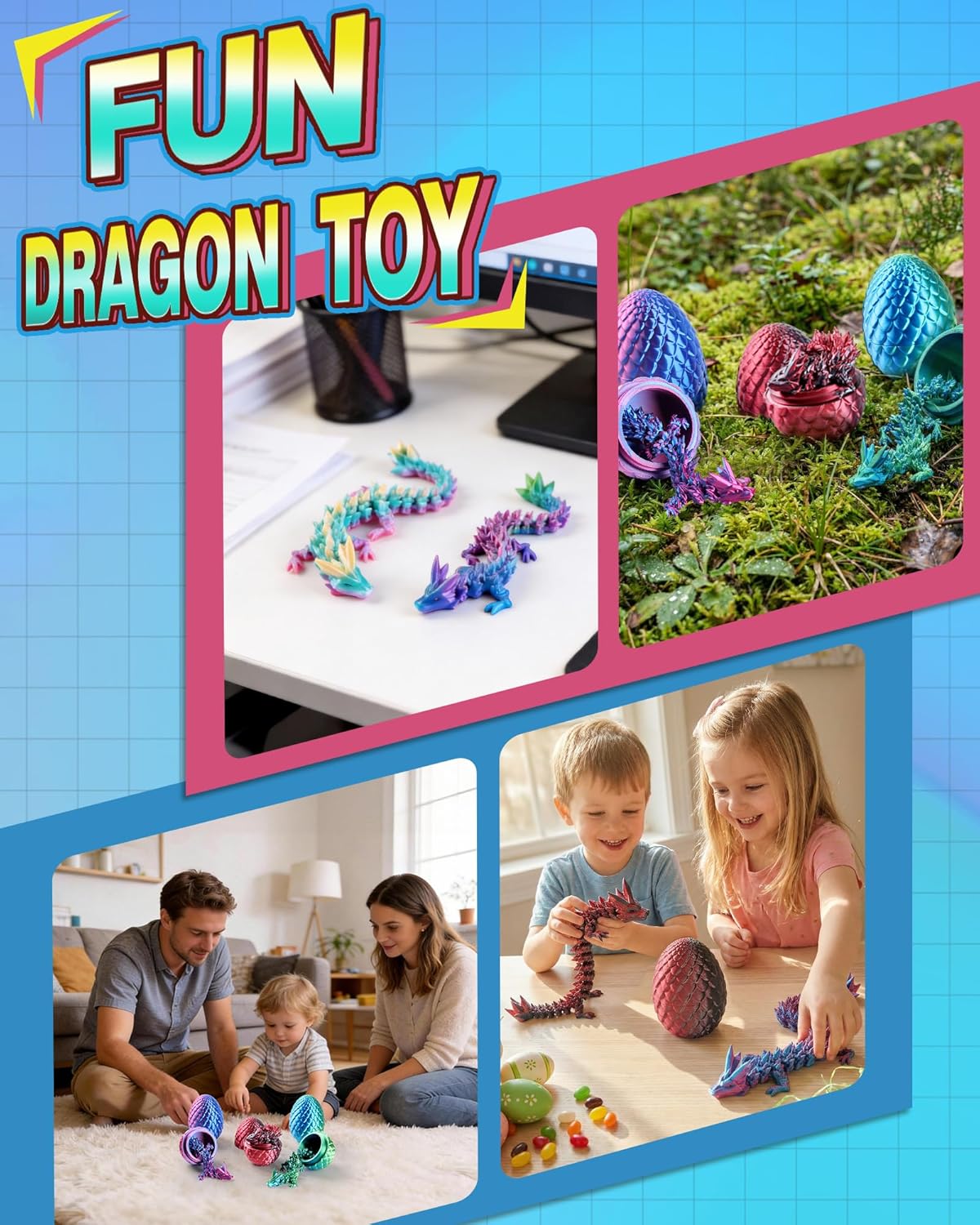 Thumbnail 5 de 3D Printed Dragon Eggs 3.4 in 4-Pack 🎲