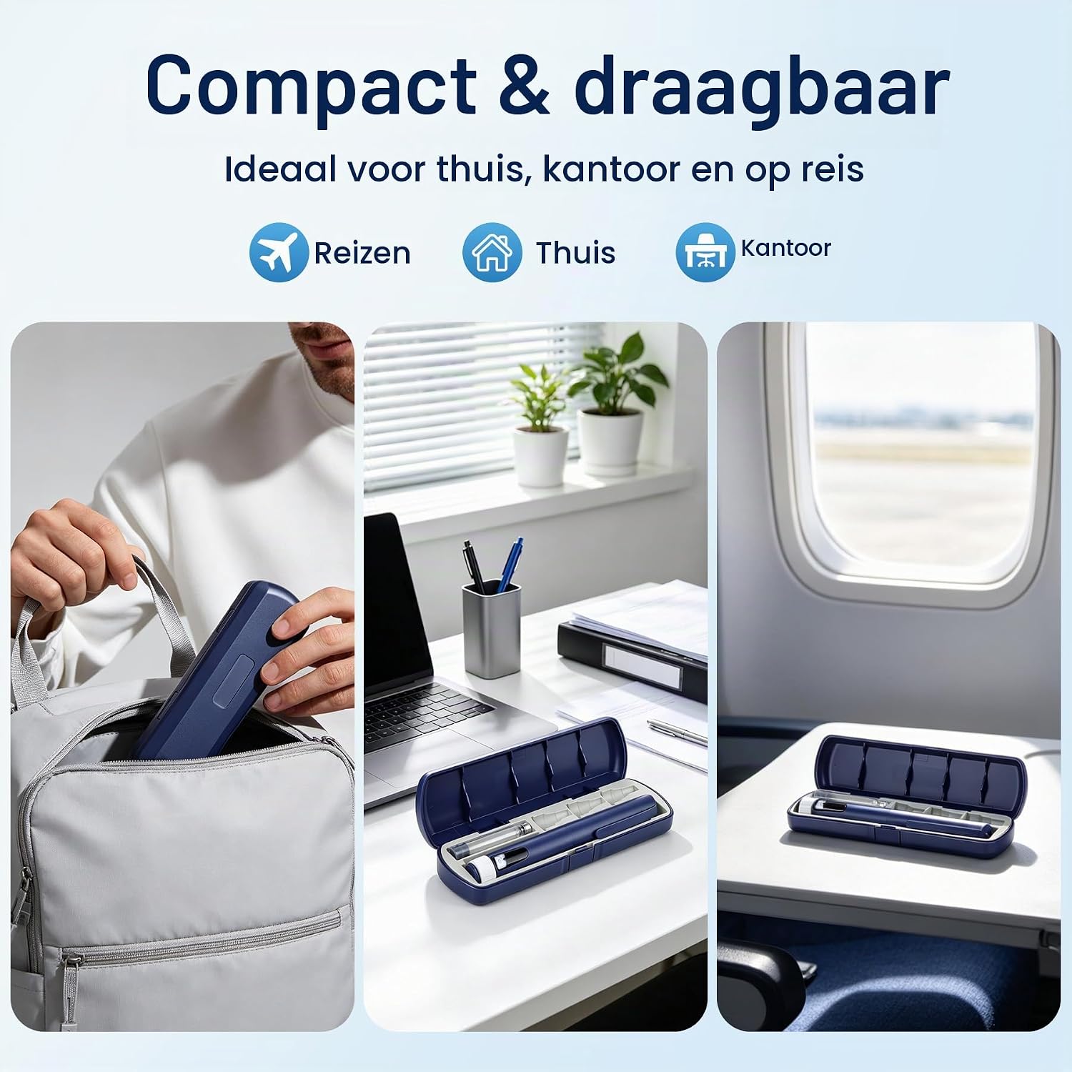 Thumbnail 6 de AMAINKI herbruikbare insulinepen, 1–80 eenheden, met 5 cartridges en etui