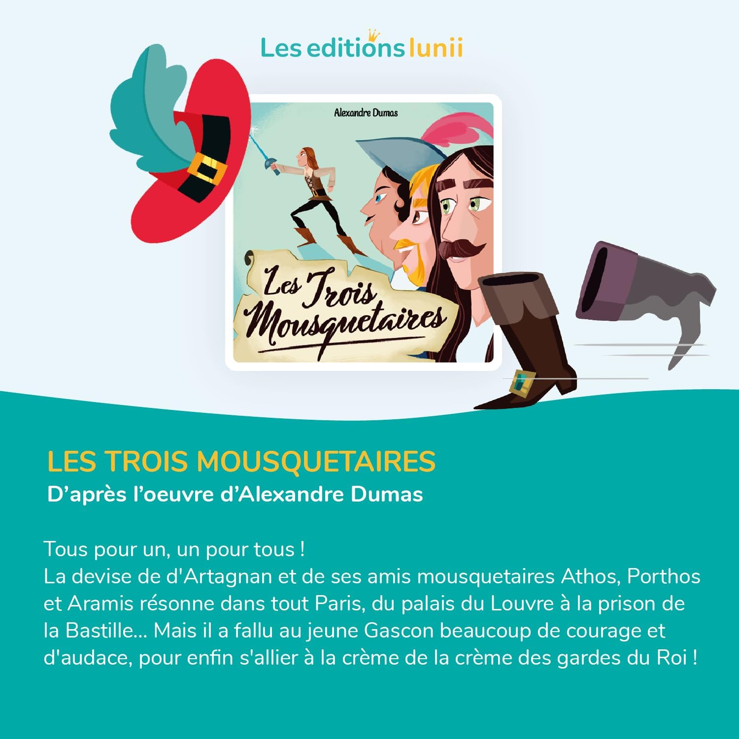 Thumbnail 1 de Lunii – Les Trois Mousquetaires, livre audio interactif en français (1h58) – coffret 12 histoires