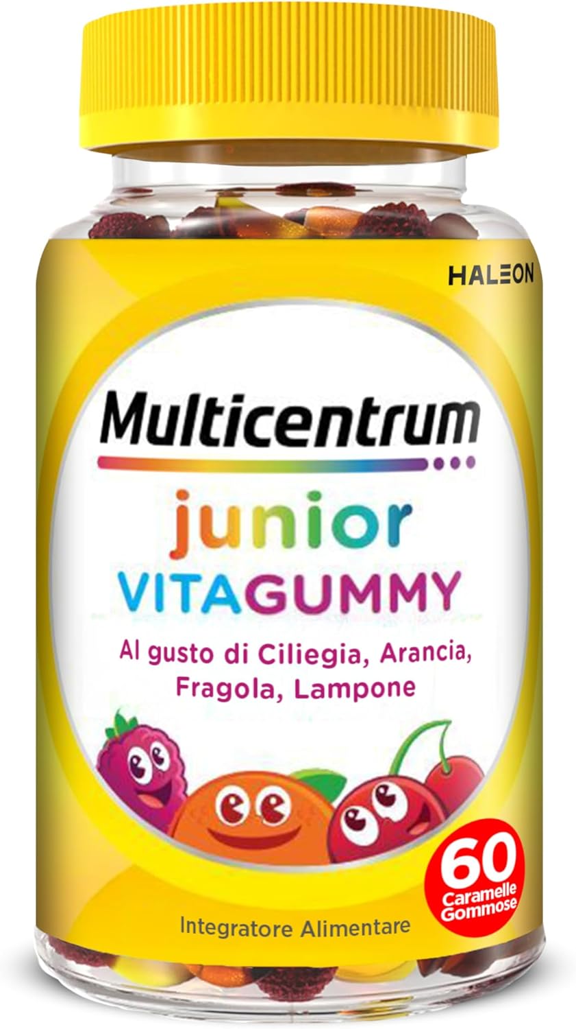Detalle de Multicentrum VitaGummy: Integratore alimentare per bambini 3+ con vitamina D e iodio, gusto frutta mista, 60 gummy