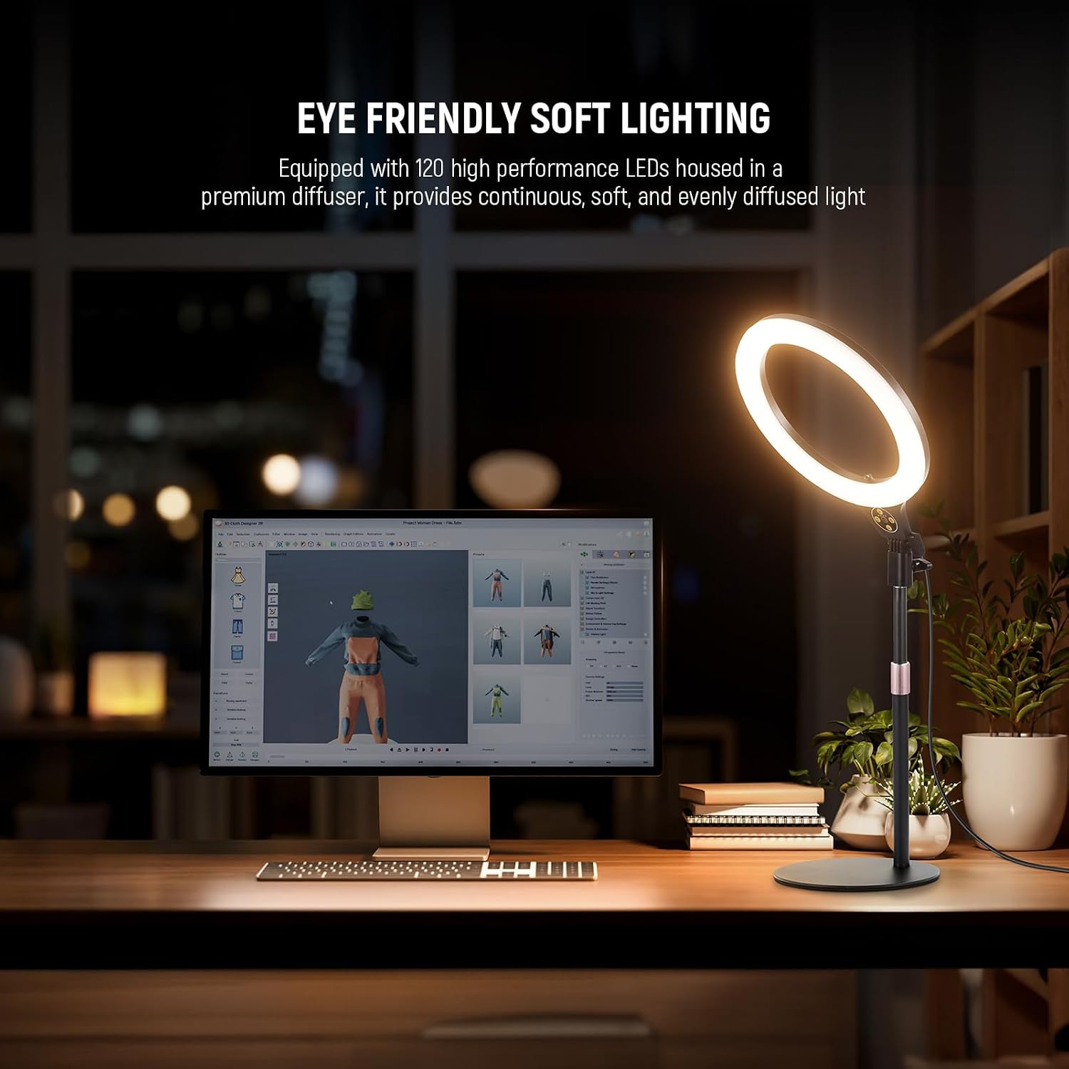 Detalle 2 de NEEWER N22 10.5" desk ring light for streaming